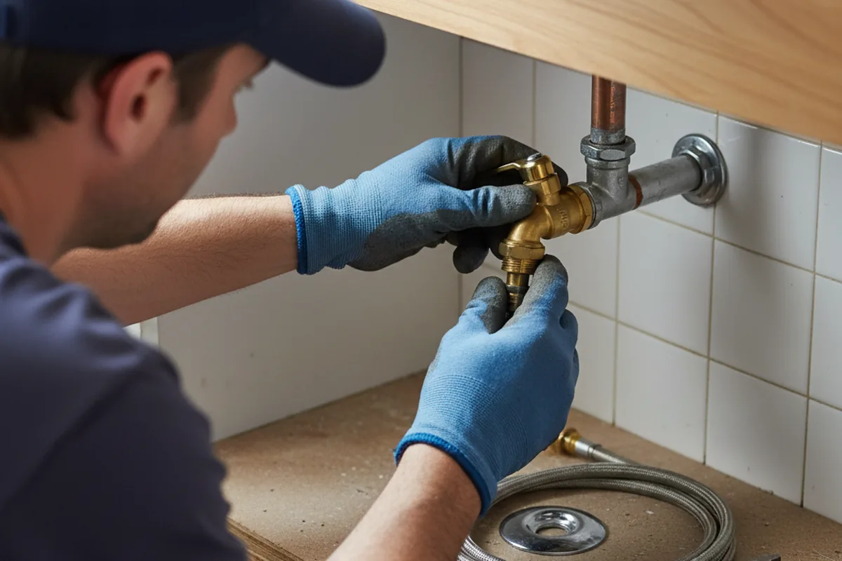 Shutoff valve and fitting work during Emergency Plumbing in Garyville